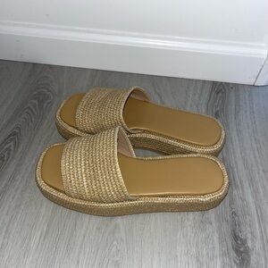 Women’s Cute Beach Straw Platform Sandals